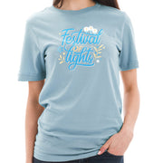 Festival of Lights Graphic Design Ring Spun Combed Cotton Short Sleeve Deluxe Jersey T-Shirt