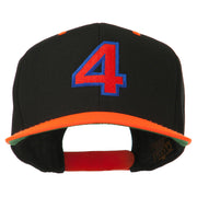 Arial Number 4 Embroidered Classic Two Tone Cap