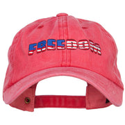 Freedom USA Flag Embroidered Unstructured Cap