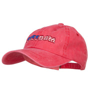 Freedom USA Flag Embroidered Unstructured Cap