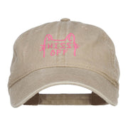 Hiss Off Embroidered Washed Cap