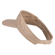 Let Him Cook Icon Embroidered Pro Style Cotton Twill Washed Visor - Khaki OSFM