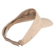 Let Him Cook Icon Embroidered Pro Style Cotton Twill Washed Visor - Khaki OSFM