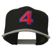 Arial Number 4 Embroidered Classic Two Tone Cap