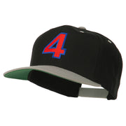 Arial Number 4 Embroidered Classic Two Tone Cap