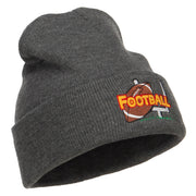 Football Field Goal Embroidered Long Beanie