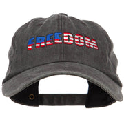 Freedom USA Flag Embroidered Unstructured Cap