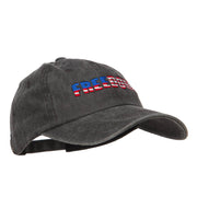 Freedom USA Flag Embroidered Unstructured Cap