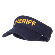 Sheriff Embroidered Washed Cotton Visor