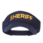 Sheriff Embroidered Washed Cotton Visor