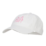 Hiss Off Embroidered Washed Cap