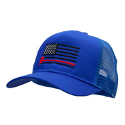 Firefighter Flag Embroidered Solid Cotton Prostyle Twill Mesh Cap