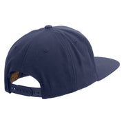 Licensed US Navy Retired Embroidered Wool Blend Prostyle Snapback Cap - Navy OSFM