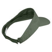 Let Him Cook Icon Embroidered Pro Style Cotton Twill Washed Visor - Olive OSFM