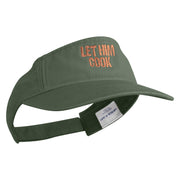Let Him Cook Icon Embroidered Pro Style Cotton Twill Washed Visor - Olive OSFM