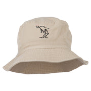 Fly Fishing Outline Bucket Hat