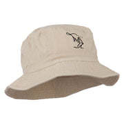 Fly Fishing Outline Bucket Hat