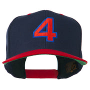 Arial Number 4 Embroidered Classic Two Tone Cap