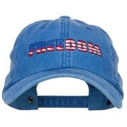 Freedom USA Flag Embroidered Unstructured Cap