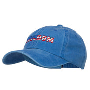 Freedom USA Flag Embroidered Unstructured Cap