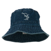 Fly Fishing Outline Bucket Hat