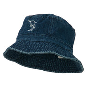 Fly Fishing Outline Bucket Hat