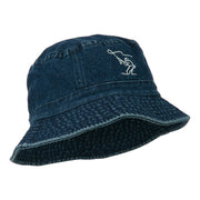 Fly Fishing Outline Bucket Hat