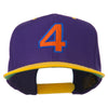 Arial Number 4 Embroidered Classic Two Tone Cap