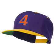 Arial Number 4 Embroidered Classic Two Tone Cap