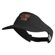 Let Him Cook Icon Embroidered Pro Style Cotton Twill Washed Visor - Black OSFM
