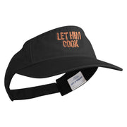 Let Him Cook Icon Embroidered Pro Style Cotton Twill Washed Visor - Black OSFM