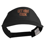 Let Him Cook Icon Embroidered Pro Style Cotton Twill Washed Visor - Black OSFM
