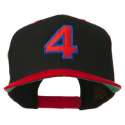 Arial Number 4 Embroidered Classic Two Tone Cap