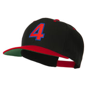 Arial Number 4 Embroidered Classic Two Tone Cap