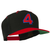 Arial Number 4 Embroidered Classic Two Tone Cap