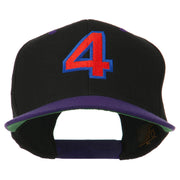 Arial Number 4 Embroidered Classic Two Tone Cap