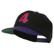 Arial Number 4 Embroidered Classic Two Tone Cap