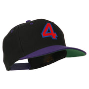 Arial Number 4 Embroidered Classic Two Tone Cap