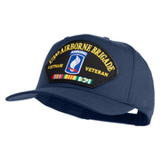173rd Airborne Brigade Vietnam Veteran Patched Solid Cotton Twill 5 Panel Prostyle Snap Cap - Navy OSFM