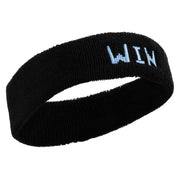 Pixel Win Embroidered Head Bands Terry - Black OSFM