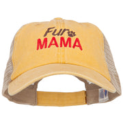 Fur Mama Embroidered Washed Twill Trucker Cap