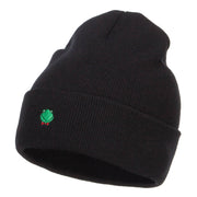 Mini Frog Embroidered Long Beanie