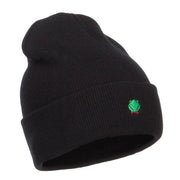 Mini Frog Embroidered Long Beanie