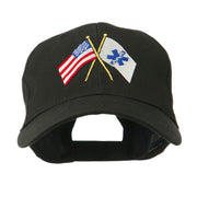 Flags with Star of Life Embroidered Cap