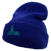 Arizona State Textured Vintage Embroidered Waffle Knit Cuff Beanie - Royal OSFM