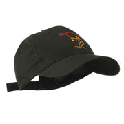 Fly Fishing Man Outline Embroidered Cap