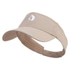 Simple Rock Climbing Logo Embroidered Cotton Twill Sun Visor - Khaki OSFM