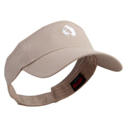 Simple Rock Climbing Logo Embroidered Cotton Twill Sun Visor - Khaki OSFM