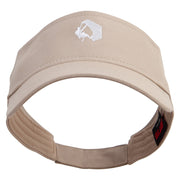 Simple Rock Climbing Logo Embroidered Cotton Twill Sun Visor - Khaki OSFM