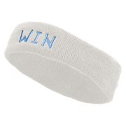 Pixel Win Embroidered Head Bands Terry - White OSFM
